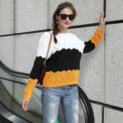 Maglione a righe da donna A2185