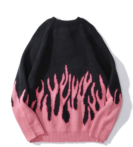 Maglione con fiamme F177