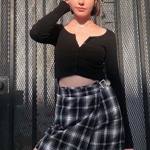 Maglione corto da donna con bottoni G223