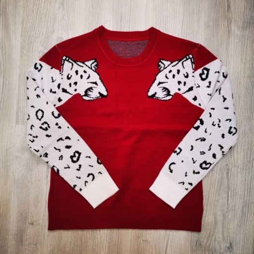 Maglione da donna con leopardo