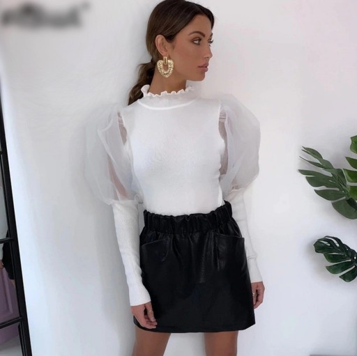 Maglione da Donna con Maniche Voluminose G296