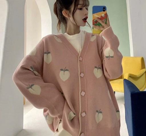 Maglione da Donna con Pesche