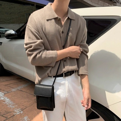 Maglione da uomo con bottoni F279