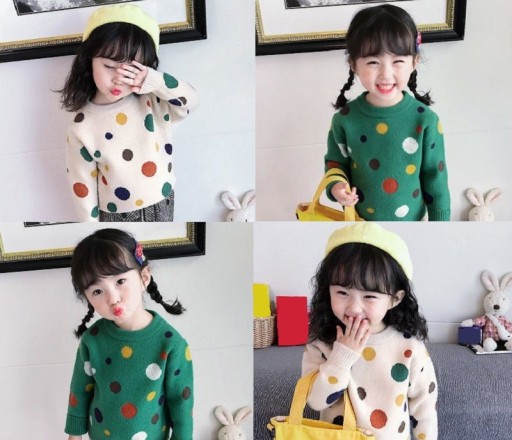 Maglione per bambini con pois L625