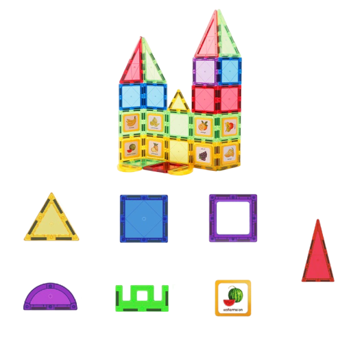 Magnetic Educational Construction Set 40 pcs