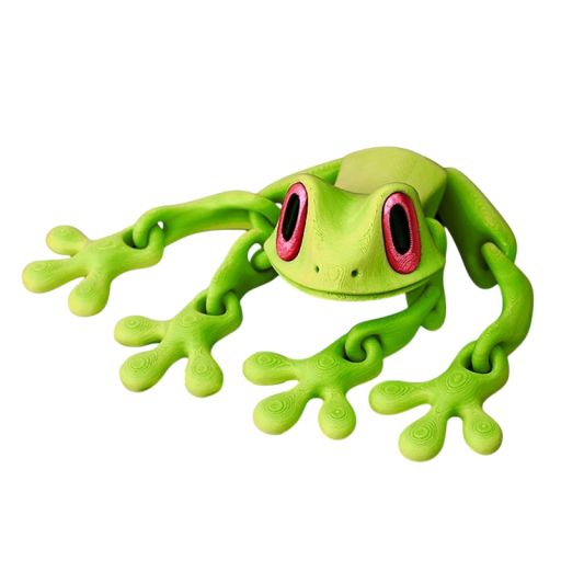 Magnetická žába polohovatelná flexibilní figurka max 14 cm kloubová konstrukce dekorace na kovové povrchy lednice