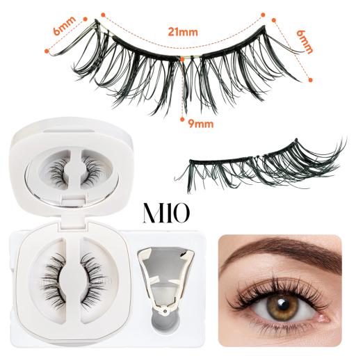 Magnetické umelé riasy sada M10 6–9 mm 1 pár Opakovane použiteľné magnetické riasy s aplikátorom Prirodzené zahustenie jednoduchá aplikácia
