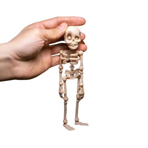 Magnetický polohovateľný kostlivec 18 cm flexibilná figúrka s pohyblivými kĺbmi dekorácia na chladničku a kovové povrchy