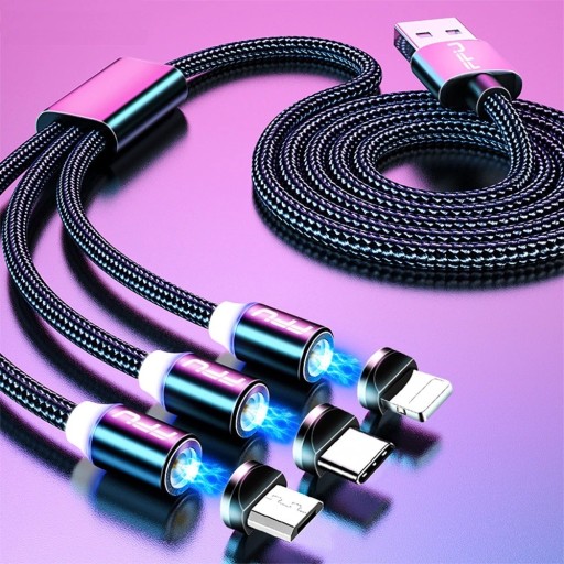 Magnetický USB kábel 3v1