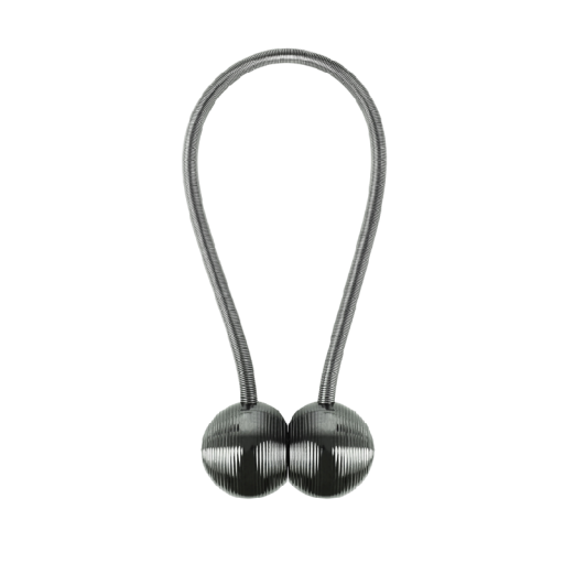 Magnetikus függönyaru fém zsinórral 49 cm króm és mágnes dekoratív fogantyú a függönyök és sötétítők összefogásához
