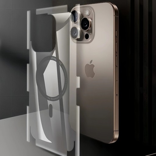 Magnetikus matt hátsó védőfólia az iPhone 16 Pro-hoz, TPU anyag, MagSafe kompatibilis, ujjlenyomat- és karcálló védelem