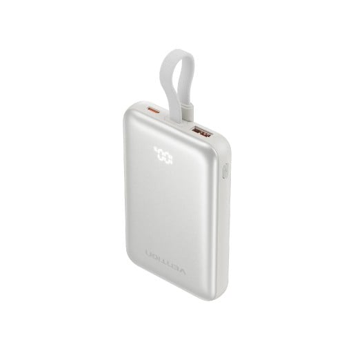 Magnetikus powerbank 10 000 mAh 22,5 W Beépített USB-C kábel és digitális kijelző USB-A és USB-C kimenetek Utazásokhoz és mobilhoz