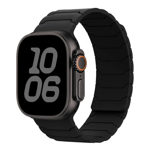 Magnetikus szilikon szíj az Apple Watch Series 11 42 mm-hez Állítható szíj mágneses csattal puha kényelmes szíj mindennapi viseléshez