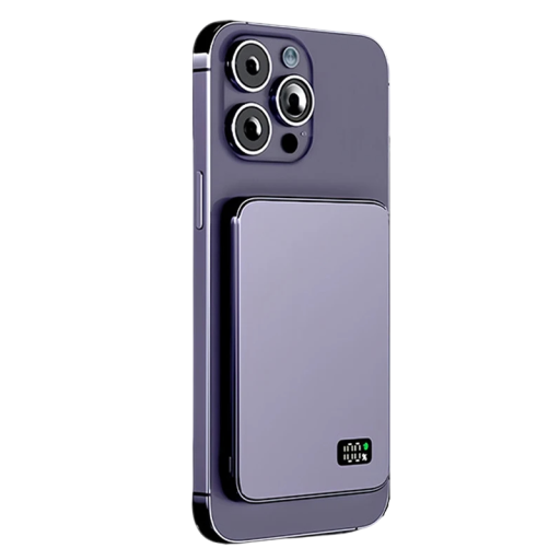 Magnetische powerbank 10000 mAh met LED-display, ultradunne draadloze draagbare batterij, MagSafe USB-C voor iPhone, Samsung AirPods