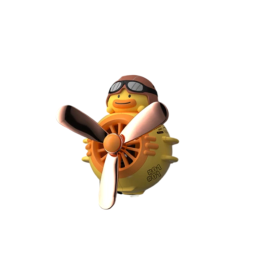 Magnetische ventilatieclip voor auto Aromatherapie Eend met helm en bril met propeller Schattig cartoonfiguur Interieurdecoratie