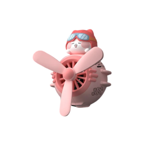 Magnetische ventilatieclip voor auto Aromatherapie Roze kat met propeller Schattig cartoonfiguur Interieurdecoratie