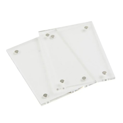 Magnetischer Bilderrahmen aus Acryl, 5,5 x 8,2 cm, transparent, Posterrahmen, Tischständer, Raumdekoration, Wohnaccessoires