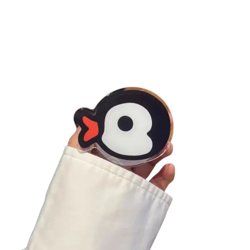 Magnetischer Handyhalter für iPhone 12–16 Universeller magnetischer Handyhalter mit schwarz-weißem Pinguinmotiv