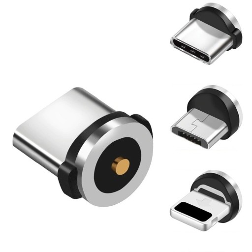 Magnetischer Stecker Micro USB / USB-C / Lightning 5 Stk