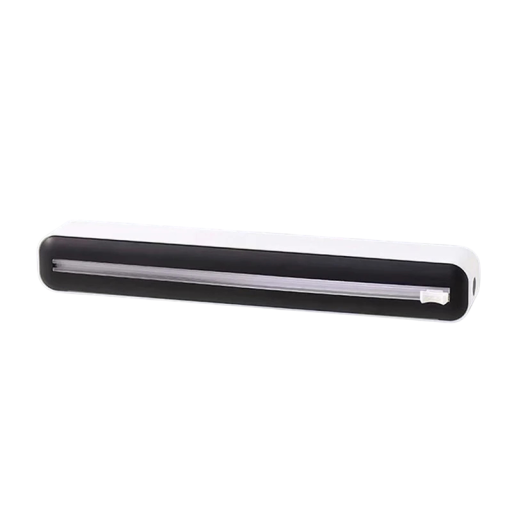 Magnetisk livsmedelsfilm dispenser 36×5×4,8 cm med integrerad skärare för plast- och aluminiumfolie förvaringslåda hållare för plastfolie