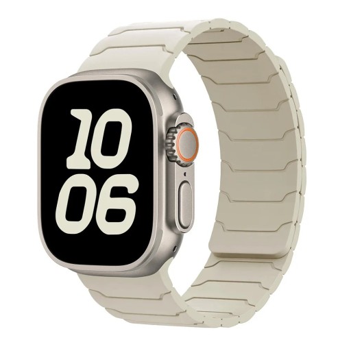 Magnetisk silikonearmbånd til Apple Watch 38 mm 40 mm 41 mm og S10 42 mm Justerbart komfortabelt armbånd med magnetisk fastgørelse til daglig brug
