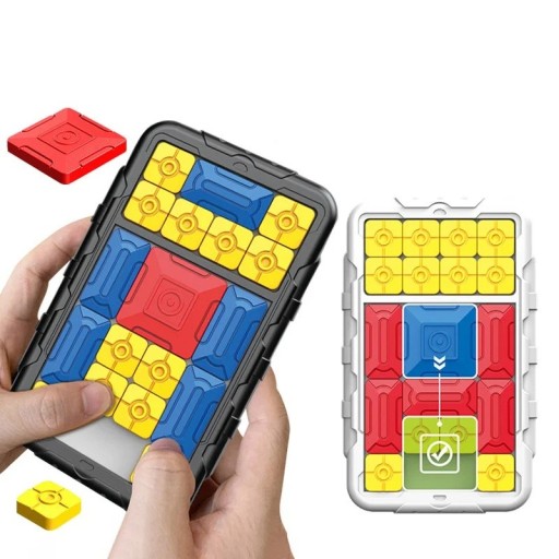 Magnetiskt skjutpussel 20 x 12 cm Logikspel med siffror och bilder Pedagogisk hjärnteaser för barn och vuxna Minnes- och tanketräning