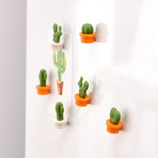 Magnetky na lednici kaktus 6 ks