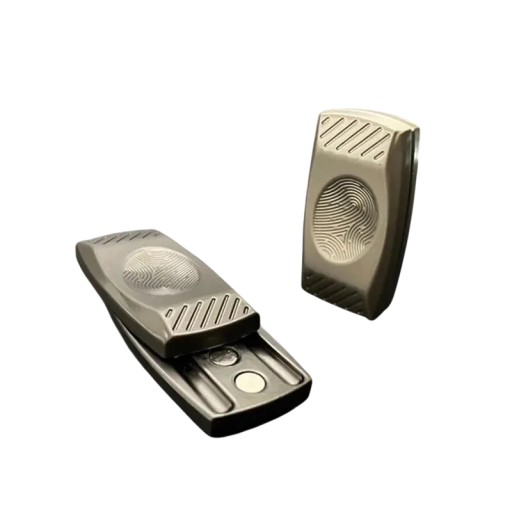 Magnetyczna antystresowa zabawka z odciskiem palca 45,5 × 24 × 12 mm stop metalu klikająca i przesuwna fidget do uwalniania stresu
