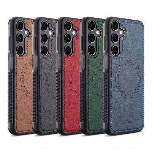 Magnetyczny kryt na Samsung Galaxy A16 z kożuchowym wyglądem i przeszyciami Vroubkovane boky Ochronny pokrowiec na telefon do magnetycznego uchwytu samochodowego