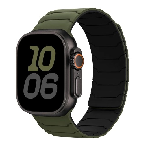 Magnetyczny silikonowy pasek do Apple Watch Series 11 42 mm Regulowany pasek z magnetycznym zapięciem miękki wygodny pasek do codziennego noszenia