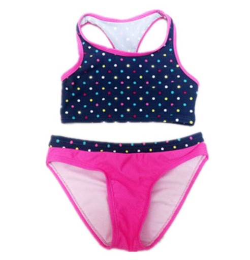 Maillots de bain deux pièces pour filles à pois