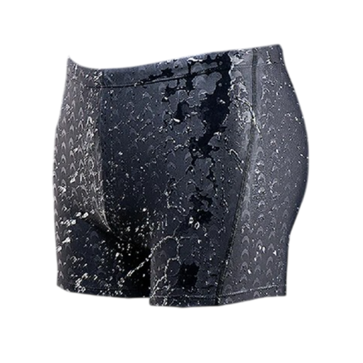 Maillots de bain pour hommes noirs en Spandex Imperméables Sèche-rapide Matériau élastique Maillots de bain pour la plage Piscine Vacances Sport