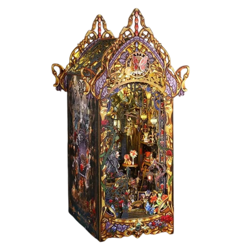 Maison de poupée 3D à monter soi-même, 16 x 18 x 32 cm, kit de construction en bois avec éclairage LED et meubles, modèle miniature, décoration faite