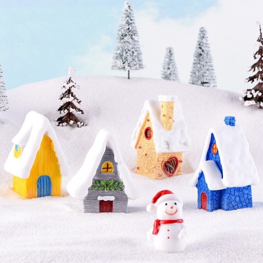 Maisons de Noël décoratives 4 pcs