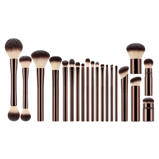 Make-up-Pinsel-Set mit feinen synthetischen Fasern Puder Concealer Rouge Bronzer Lidschatten Liner Augenbrauen Konturpinsel