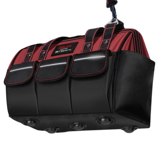 Mala de ferramentas resistente e à prova de água 42 x 22 x 28 cm Mala Oxford de grande capacidade com bolsos para electricistas e bricolage