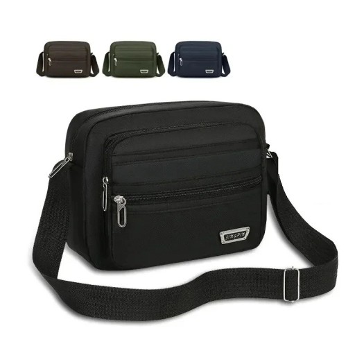 Mala de homem a tiracolo com grande capacidade Mochila impermeável em nylon Mochila de trabalho resistente com múltiplos compartimentos para negócios e uso diário