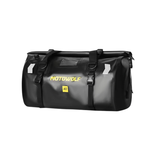 Mala de moto impermeável 40l IP68 52x43x26 cm Saco de sela rolável Saco seco de viagem Mochila exterior para bagagens de moto