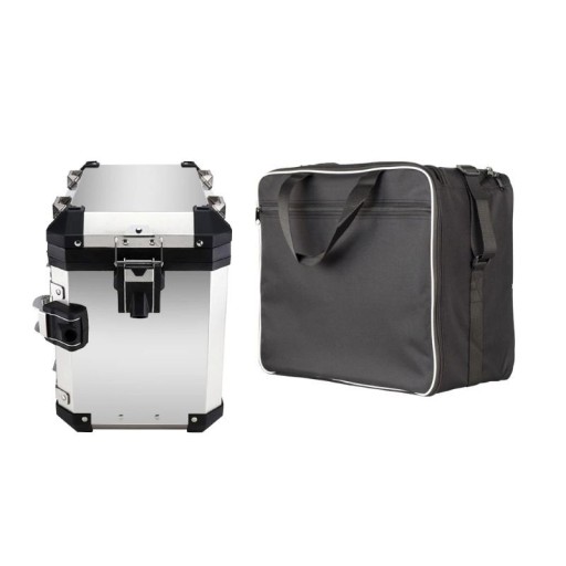 Mala interior de motocicleta para baú lateral 40 l 42,5 × 24,5 × 38,5 cm preta organizador têxtil de bagagem para motocicleta