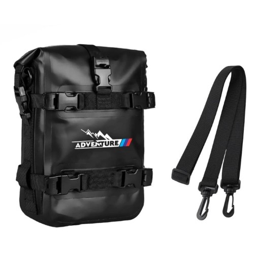 Mala lateral de moto impermeável 8L bolsa de armazenamento compacta aproximadamente 10,5 × 28 cm mala de impacto preta para moto para viajar