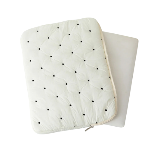 Mala para notebook 9–11 polegadas Bolsa de proteção para MacBook Cores neutras Mala leve e portátil com pega Interior acolchoado