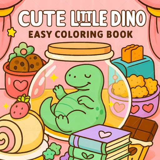 Malbücher mit Dinosaurier-Motiven einfache Illustrationen 20 x 20 cm 24 einseitige Seiten Papiermalen für Kinder