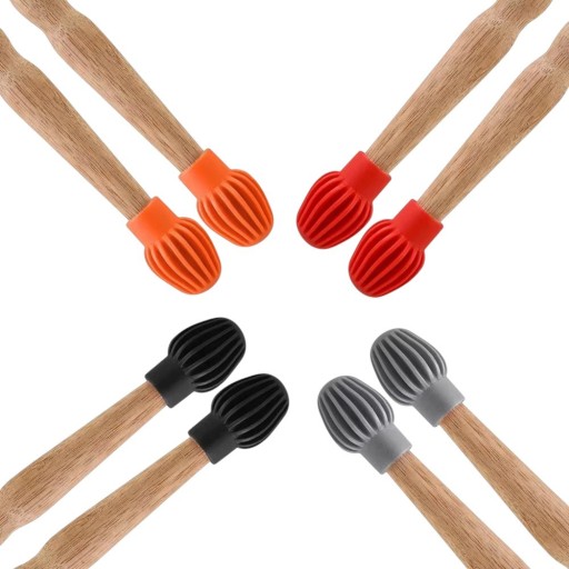 Manchons en silicone pour baguettes 3,3 x 1,5 cm 2 pcs Protections flexibles pour baguettes de batterie Accessoires en silicone universels très
