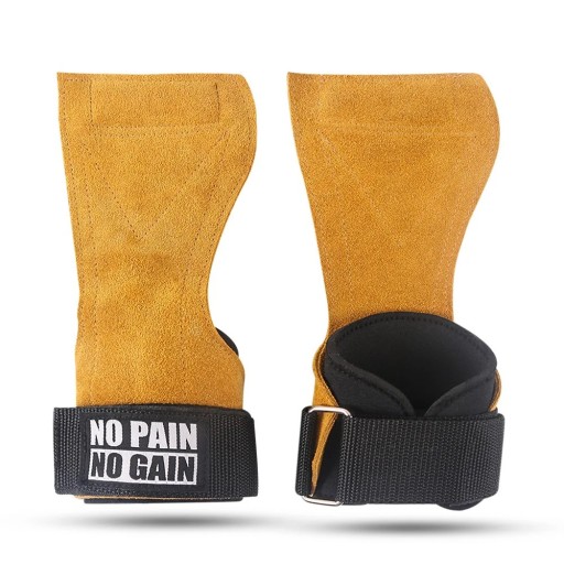 Mânere gantere din piele maro, protecție palmă împotriva abraziunii, benzi de haltere, echipamente de fitness pentru îndreptări
