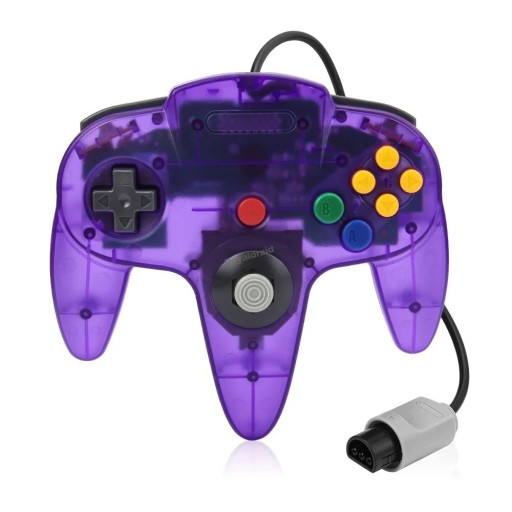 Manette rétro filaire pour console N64 avec 10 boutons et joystick précis Manette ergonomique pour Nintendo 64 en huit couleurs