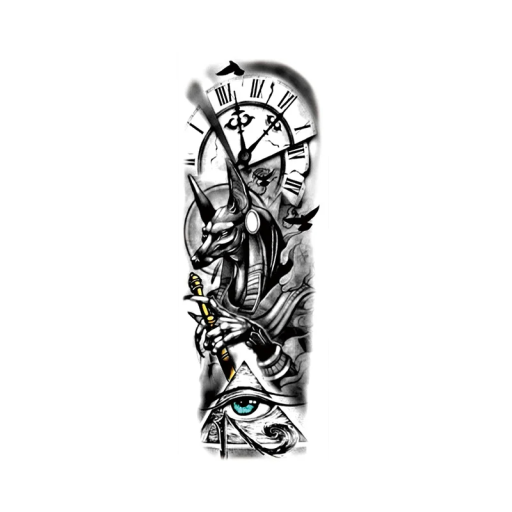 Manga de tatuaje temporal 48x17 cm: aspecto realista, resistente al agua, fácil aplicación, larga duración, accesorio elegante para un aspecto moderno.