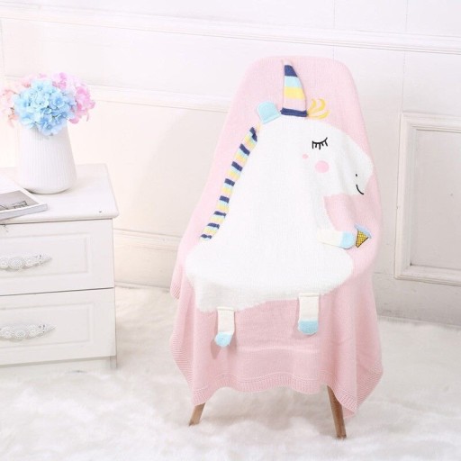 Manta infantil com unicórnio