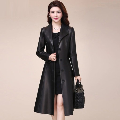 Manteau en cuir pour femme P1907