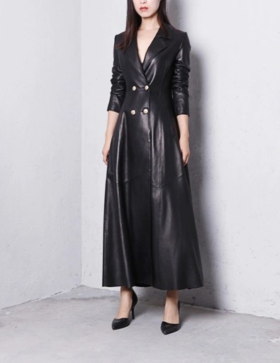 Manteau en cuir pour femmes P2422