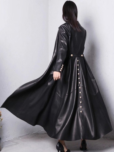 Manteau en cuir pour femmes P2422